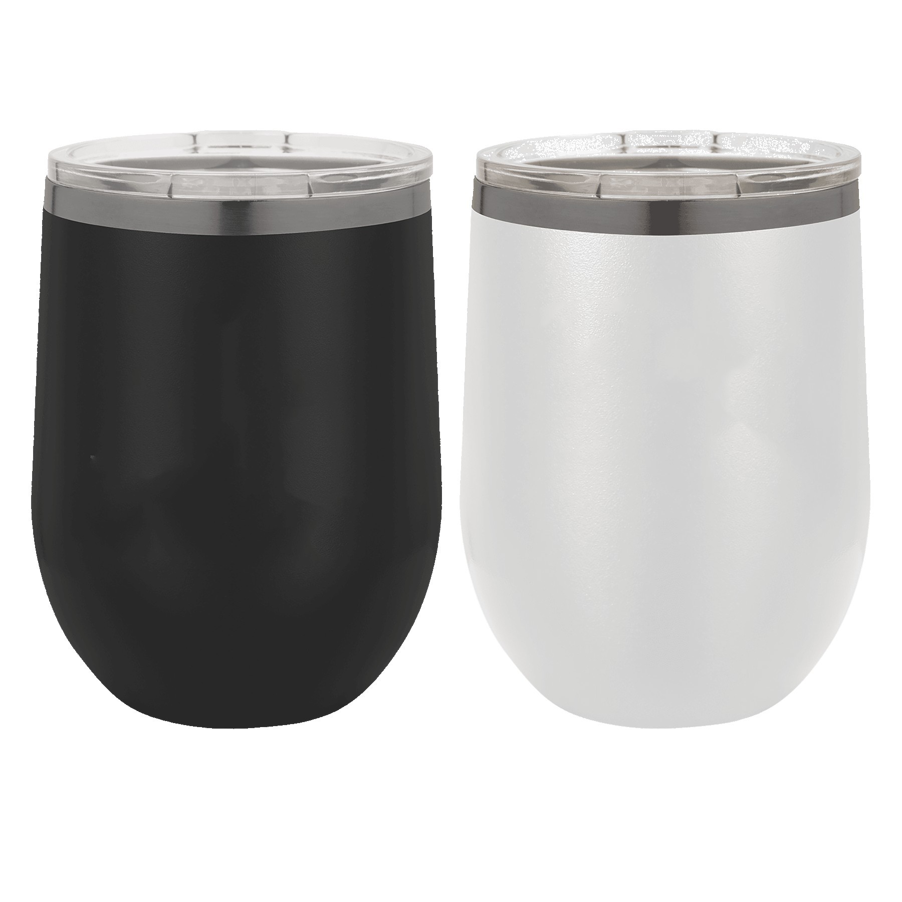Polar Camel 12 Oz. ION-Plated Ghost Black Stemless Wine Tumbler 8