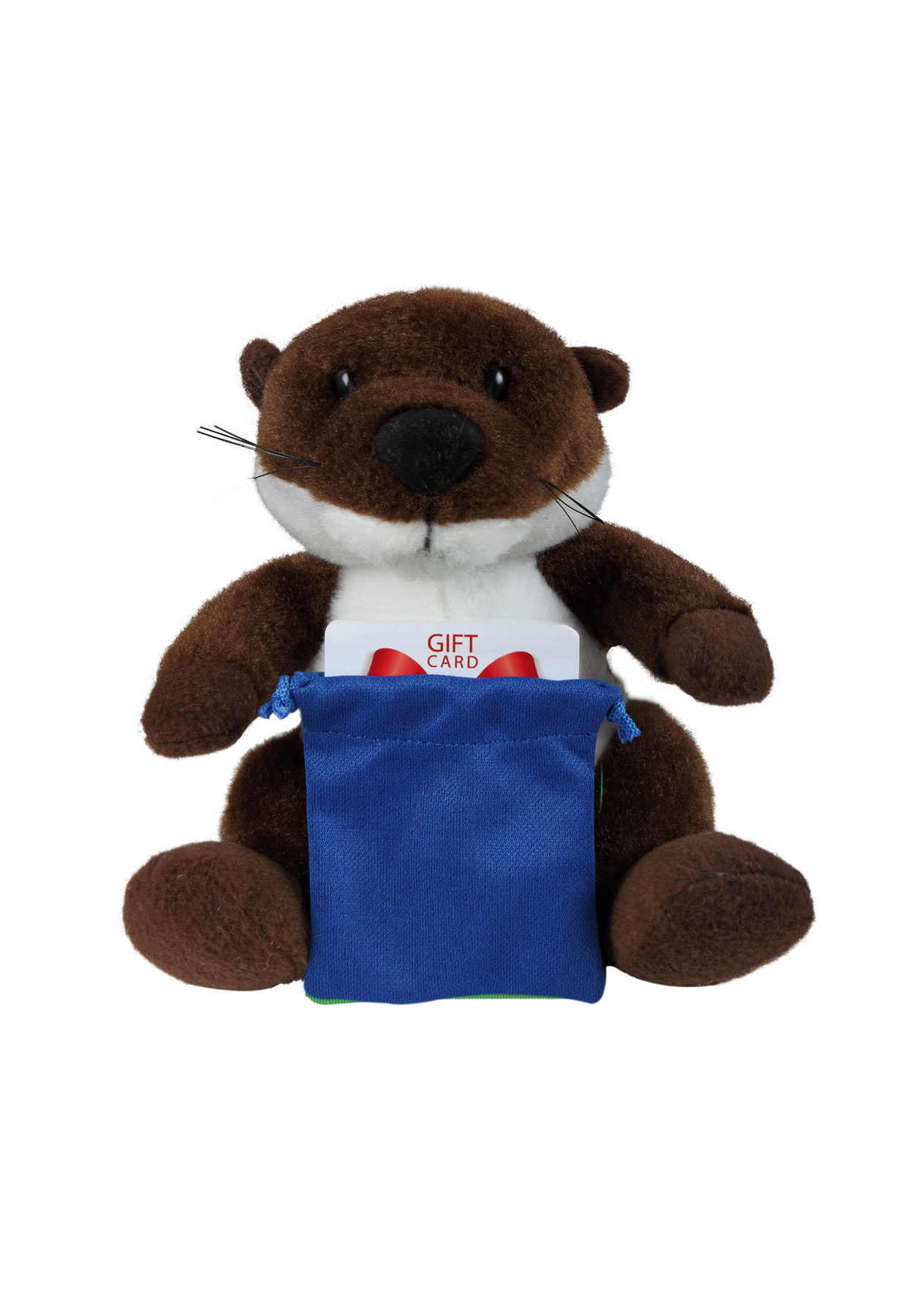 Soft Plush Stuffed Sitting Otter with Gift Card Sack 4