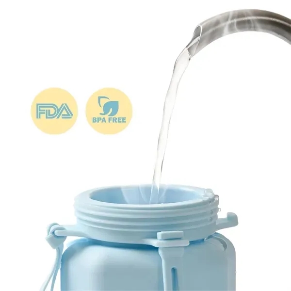 Collapsible Silicone Water Bottle - Reusable Eco Design 5