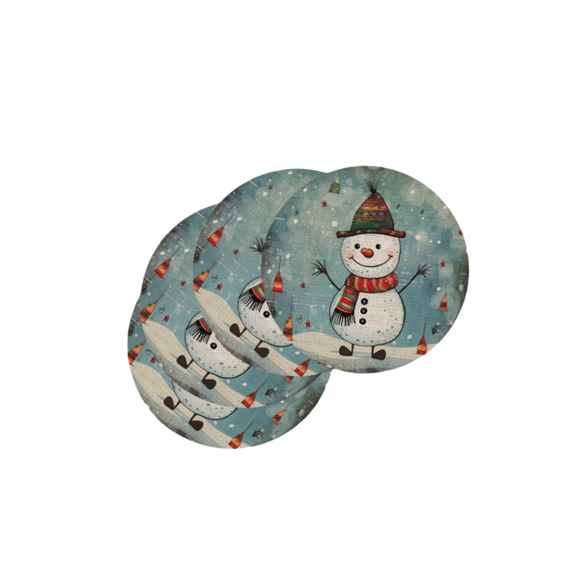 Christmas Background Winter Home Decoration Place Mats 4