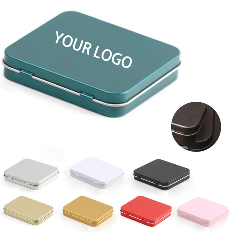 Metal Tin Box Empty Tinplate Containers with Lids Organizers 2