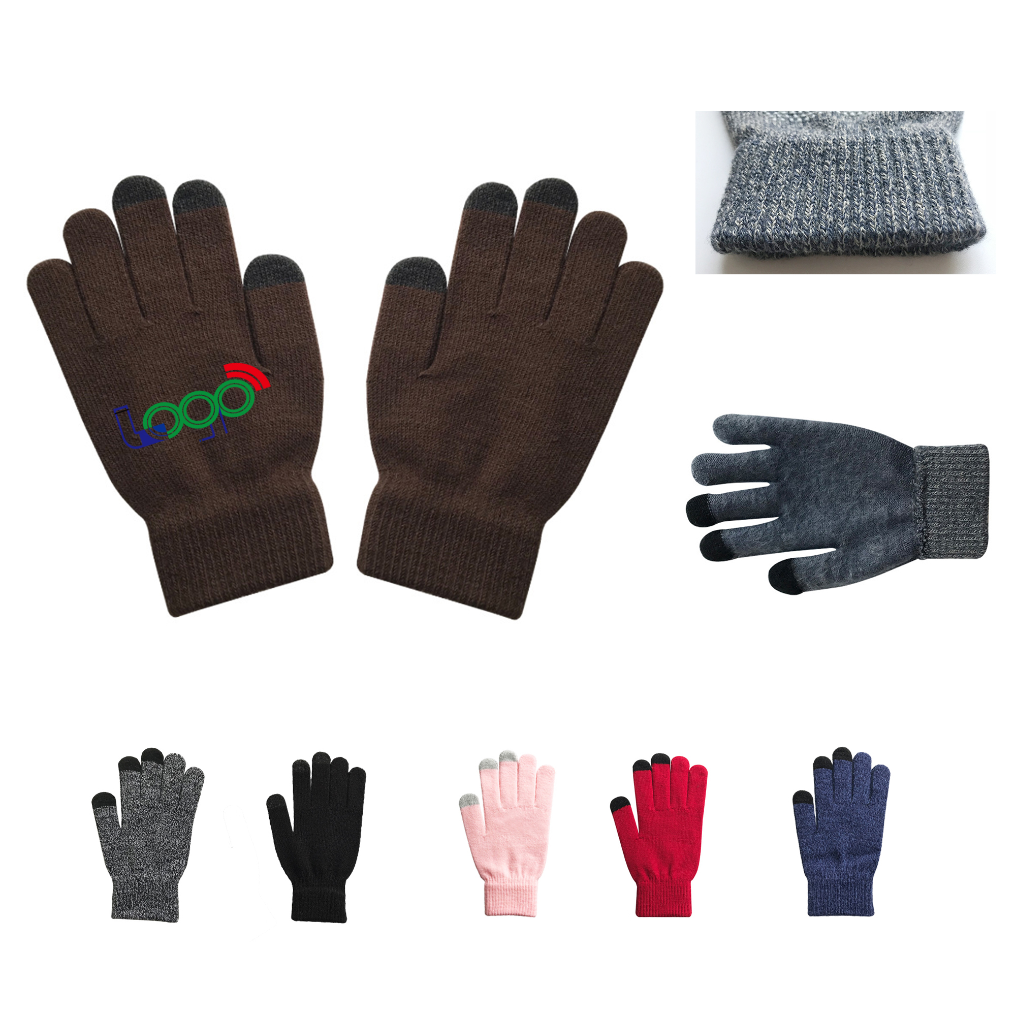 Acrylic Touchscreen Gloves For Winter Soft Fleece Interior 2