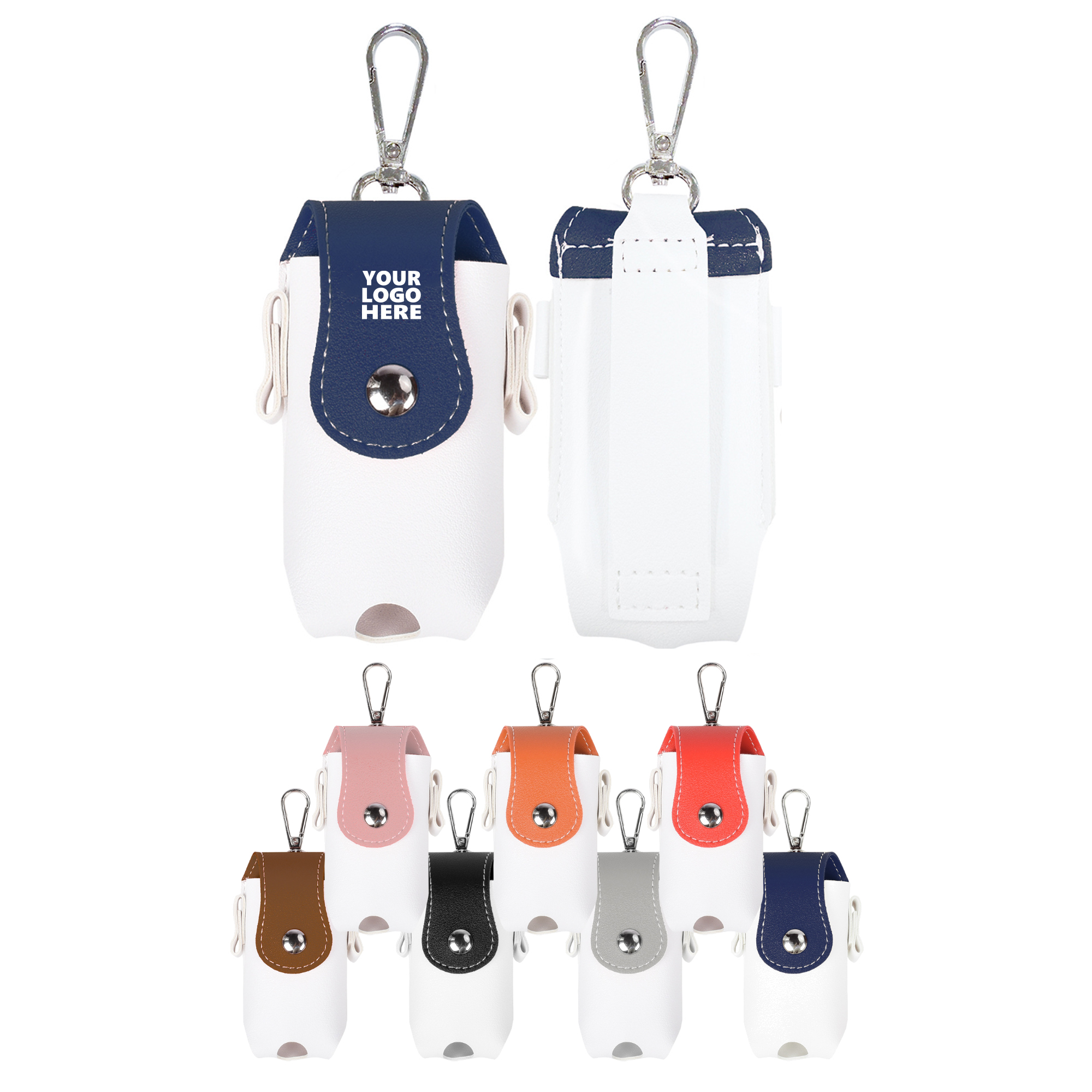 Portable Two-Ball Golf Bag Made of PU Leather 2