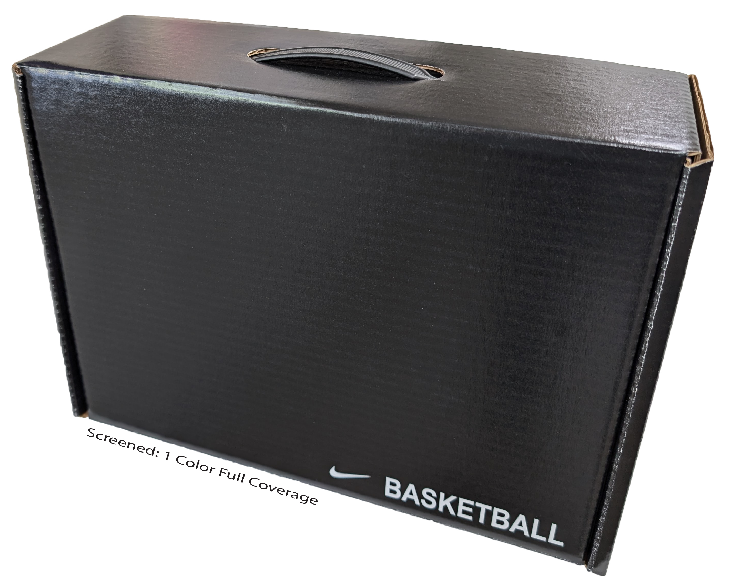 13" x 10" x 4 1/2" - B-Flute Tuck Box with Handle 1