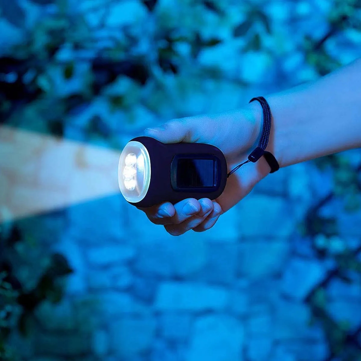 Hand Mini Crank Light Solar Power LED Flashlight 5