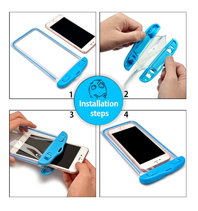 PVC Waterproof Cell Phone Bag with Luminous bar 3