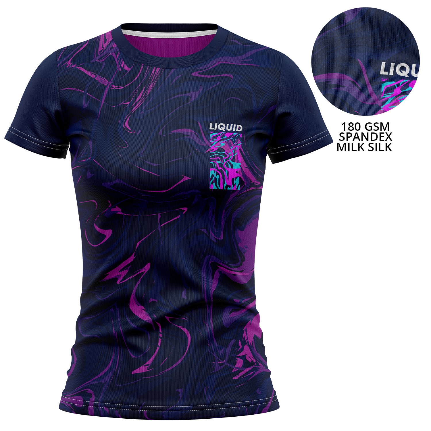 Women's 180 GSM Spandex Milk Silk Sublimation Performance T-shirt 2
