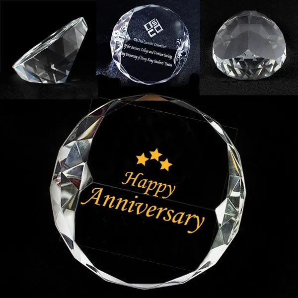 Round Diamond Paperweight 3