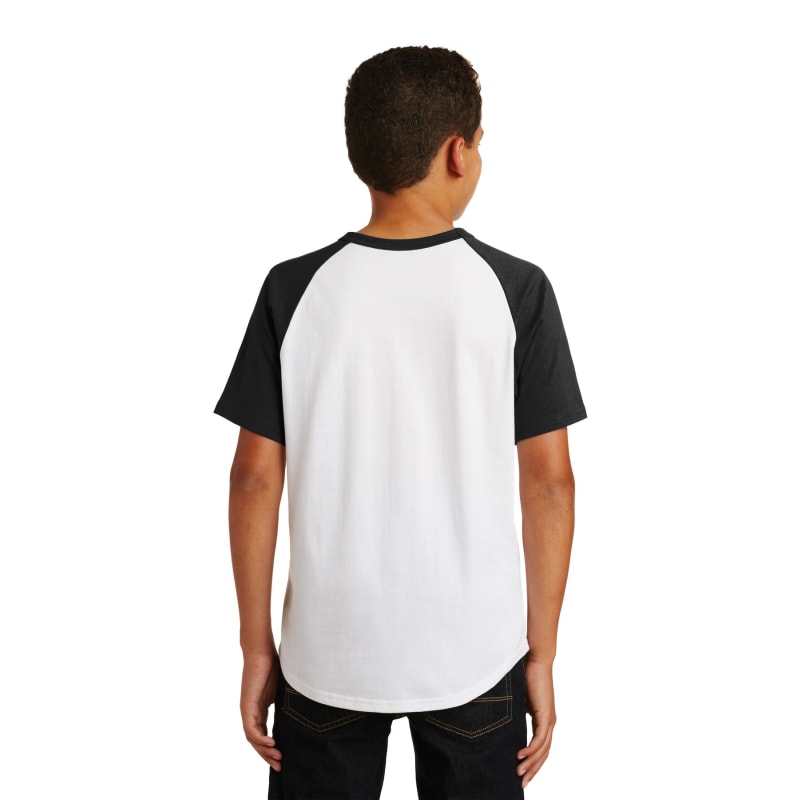 Sport-Tek Youth Short Sleeve Colorblock Raglan Jersey. 35