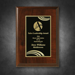 Econo Cherry Plaque with Lasered Plate 8