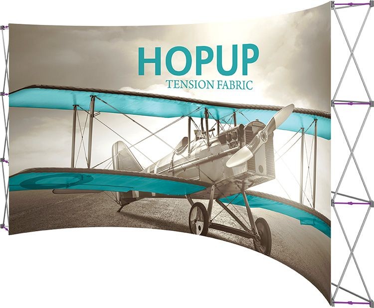 Hopup 15ft Full Height Curved Display Front Graphic