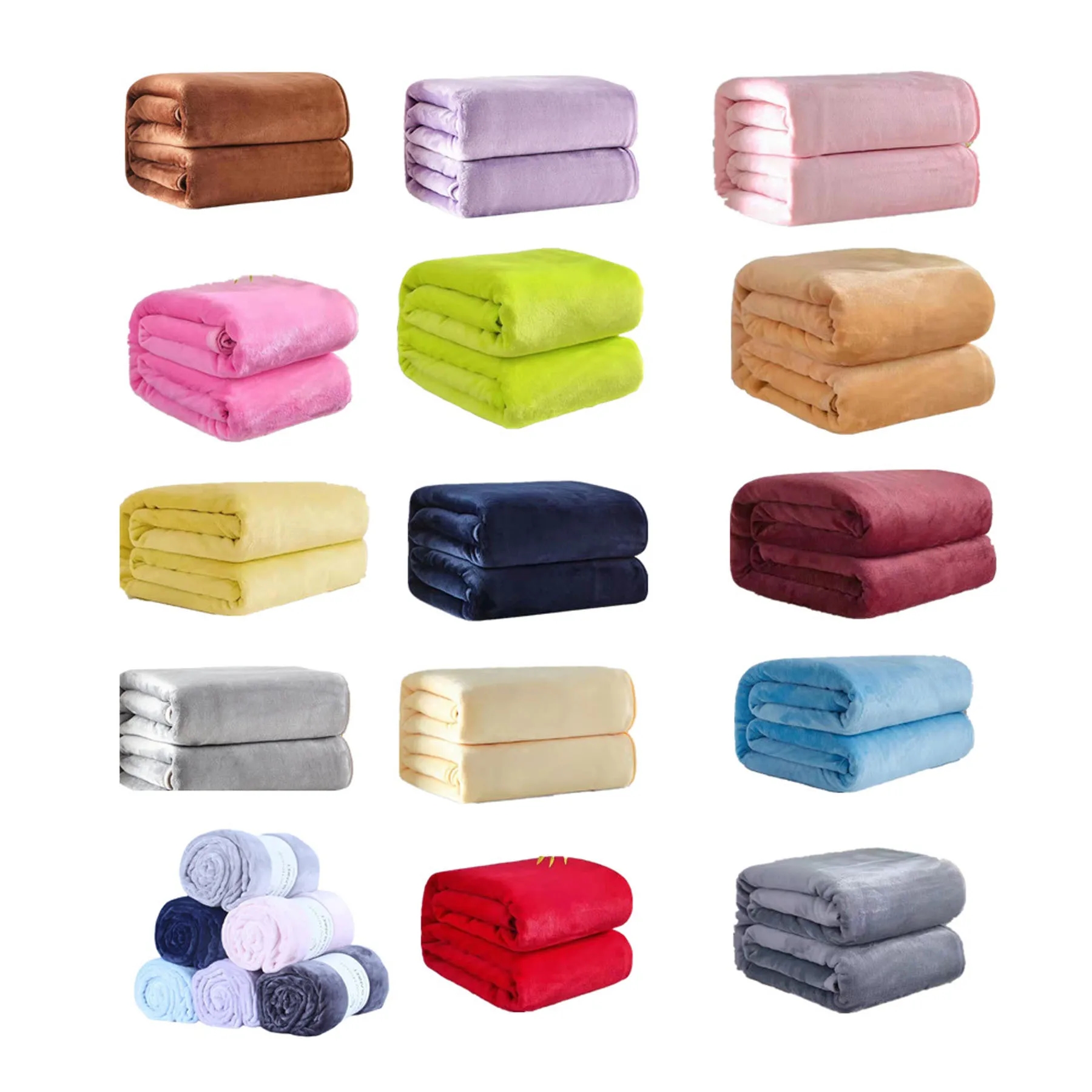 Flannel Solid Color Blanket 5