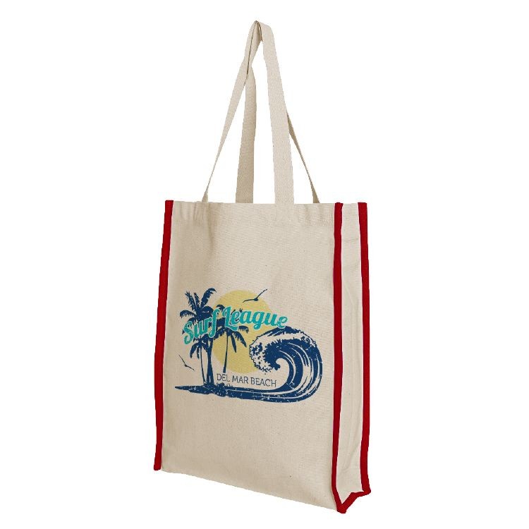 Accent Gusset Colored Cotton Tote 4