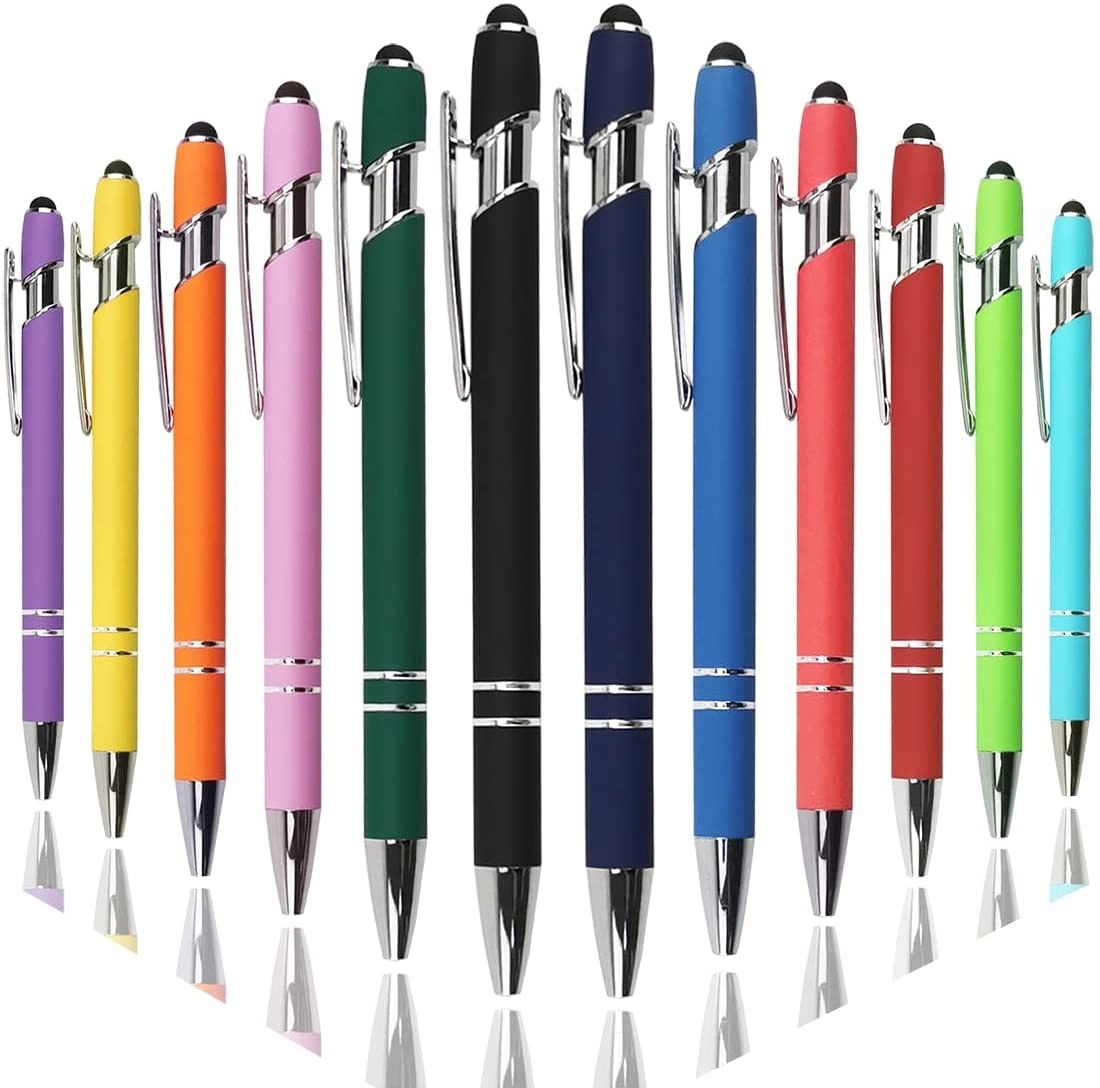Metal Soft Touch Stylus Ballpoint Pen 8