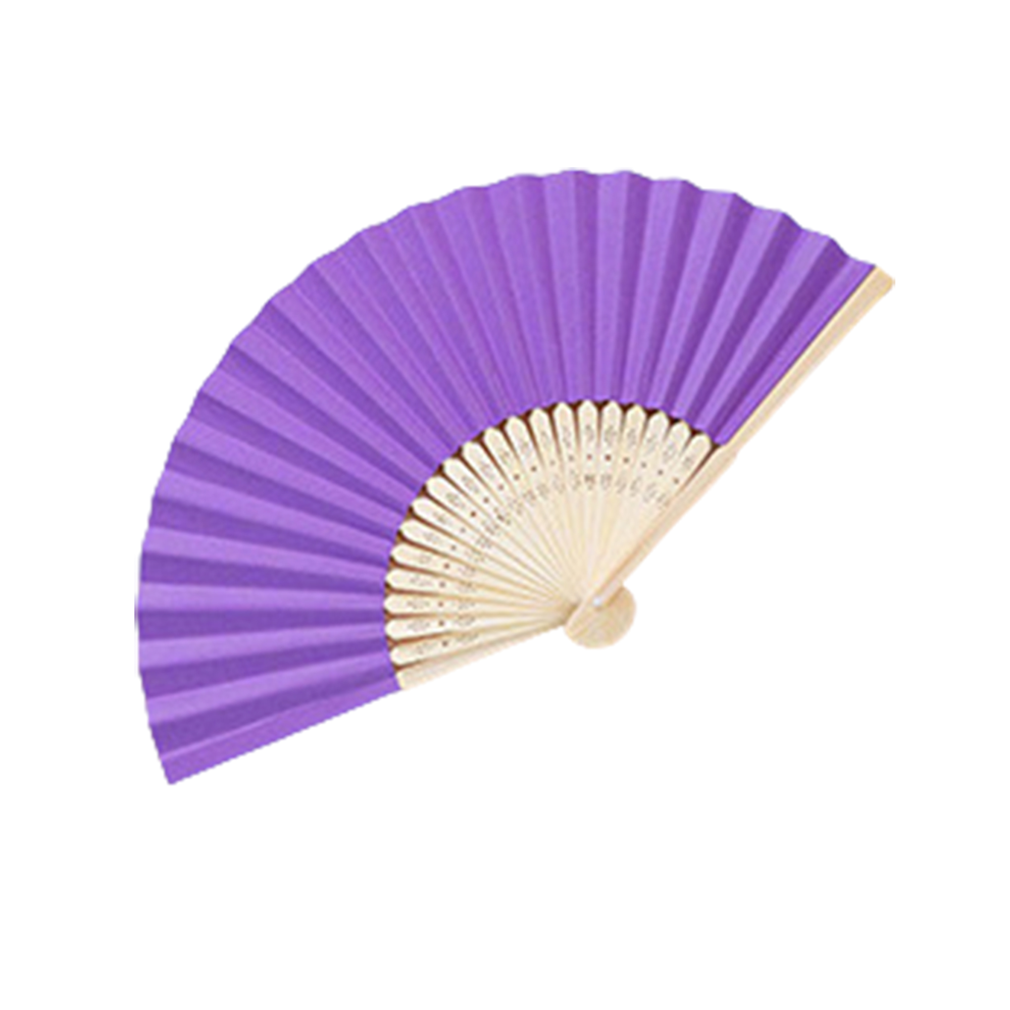 Bamboo Frame Paper Folding Fan Full Color Center Print 17