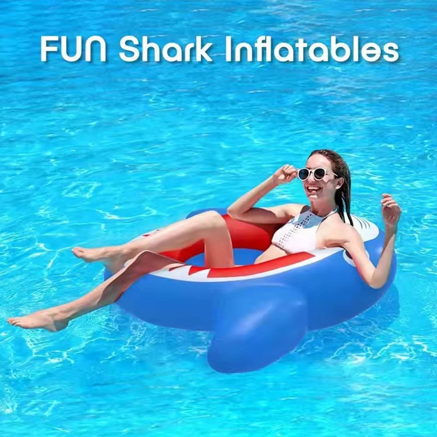 Inflatable Shark Swimming Ring 7