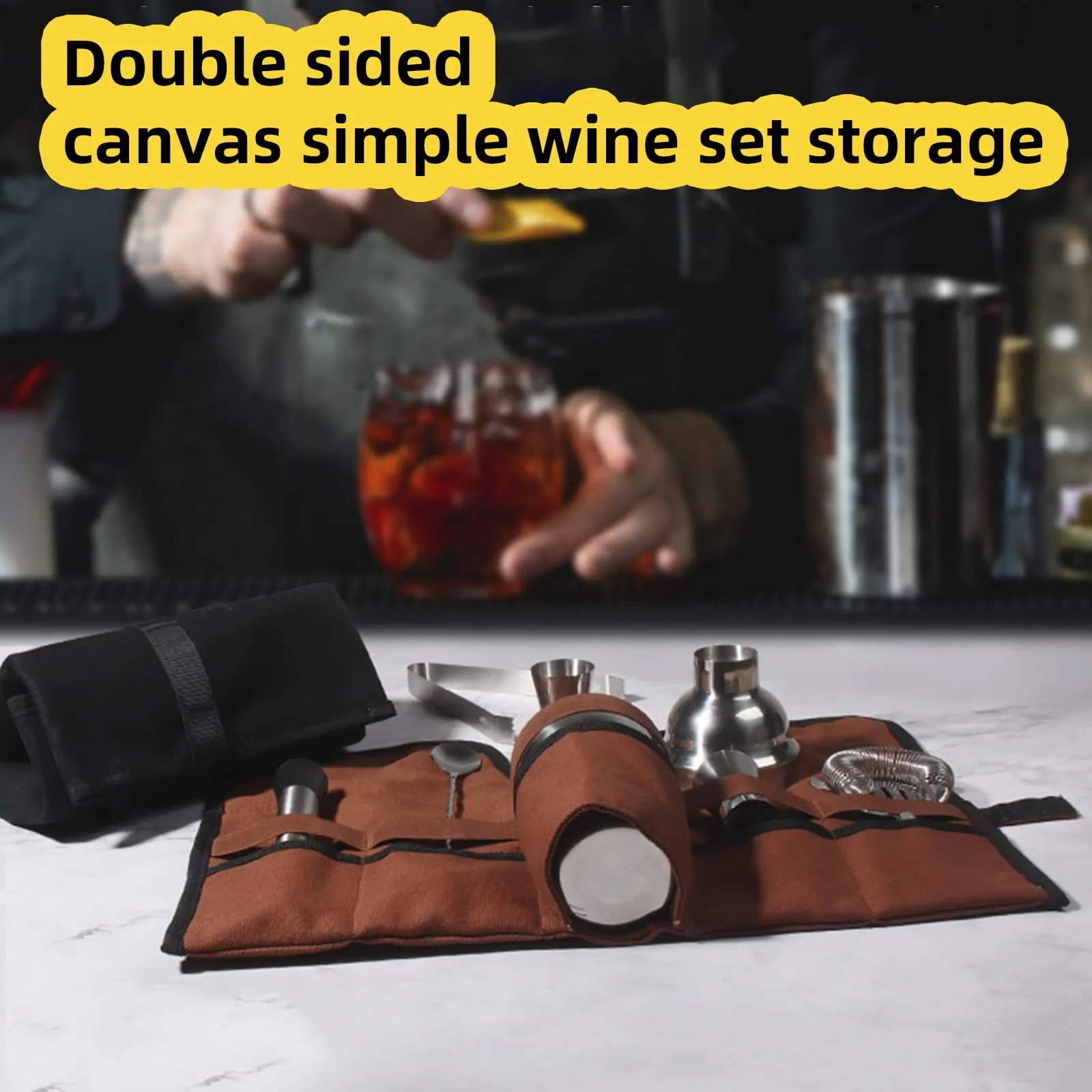 Canvas Bartender Roll Strap Bag 4