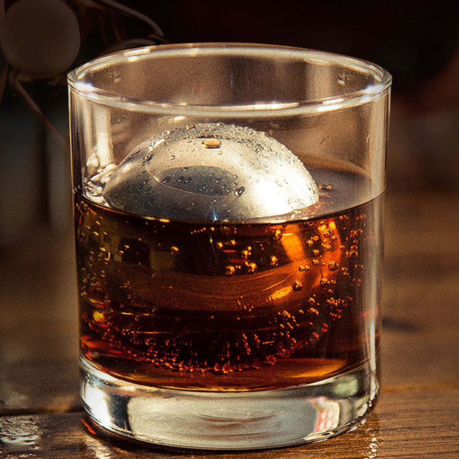 Reusable Round Stainless Steel Ice Cube Set 2
