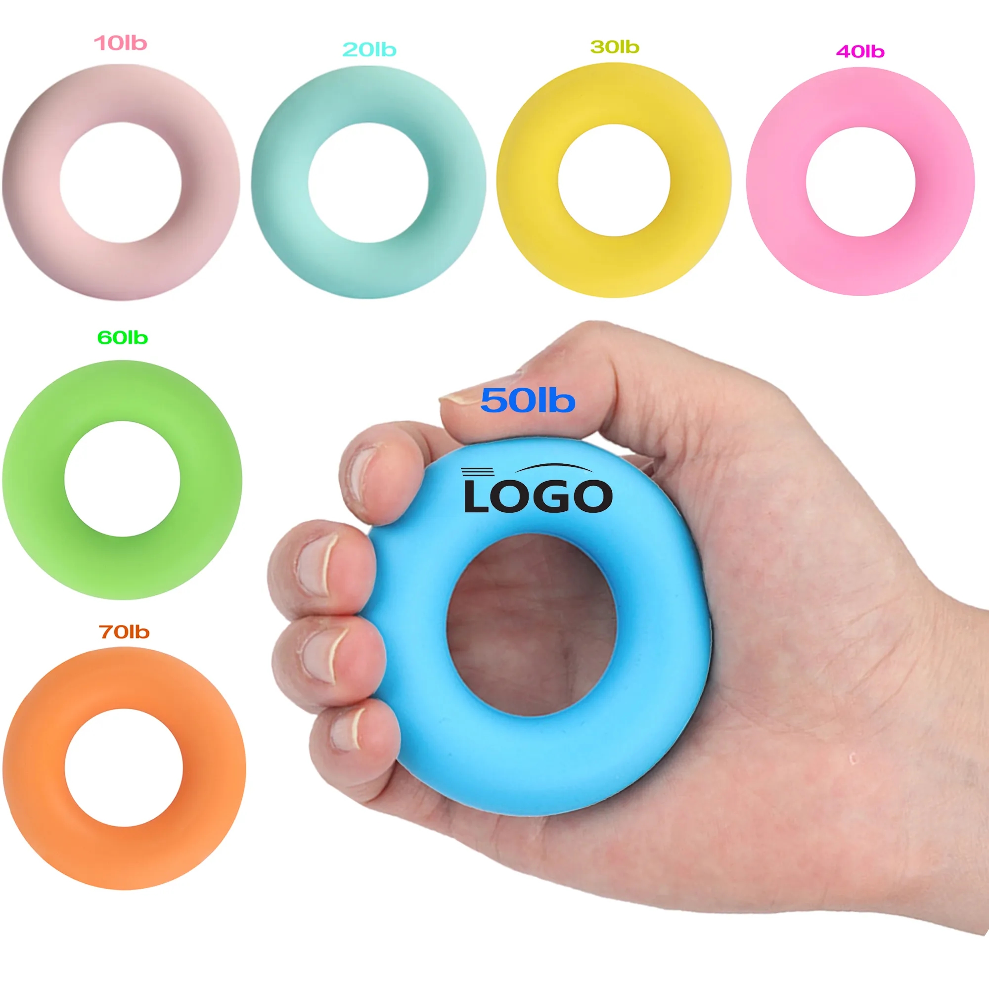 Silicone Hand Grip Strengthener Exercise Ring 12