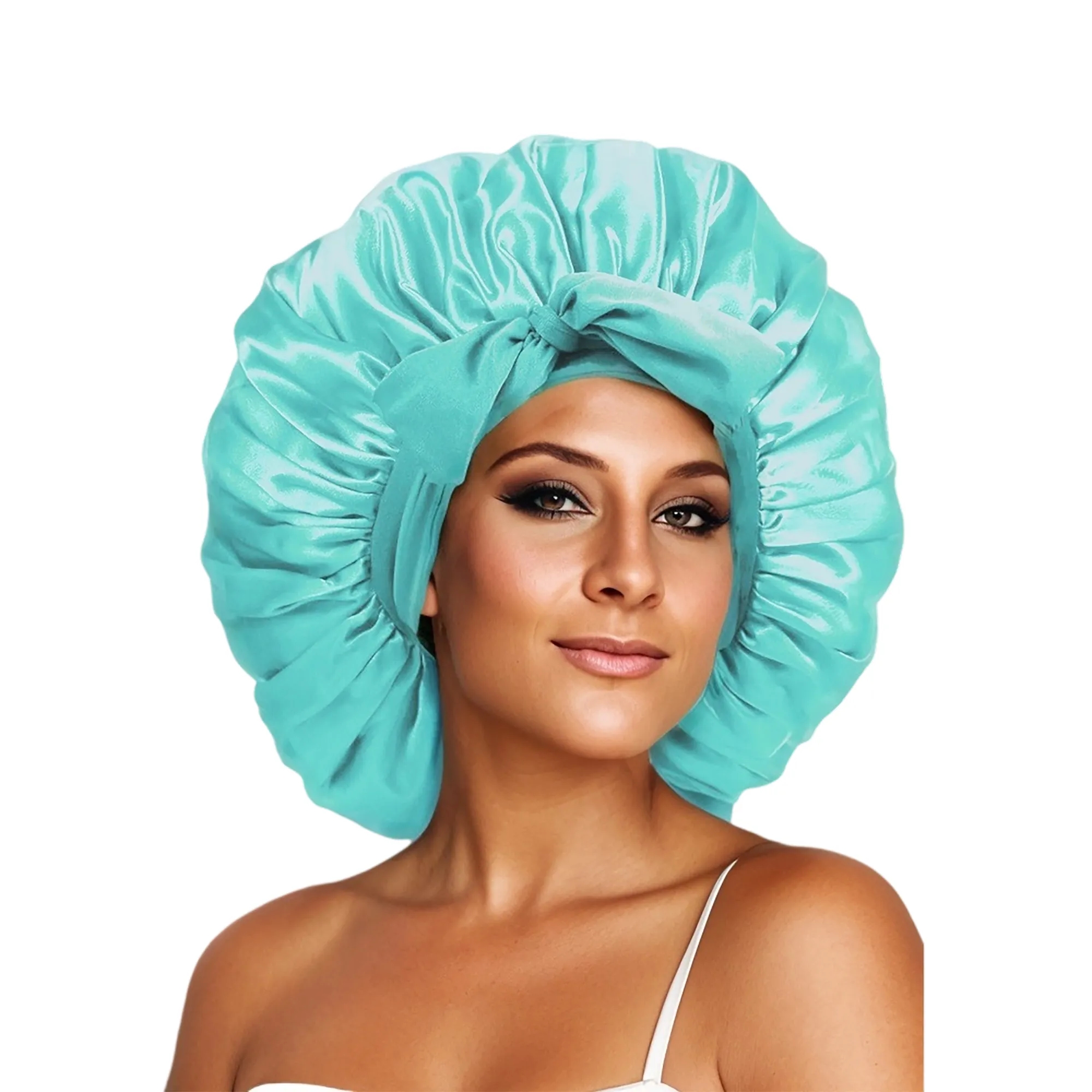 MOQ 50 Satin Hair Protection Sleep Cap 7