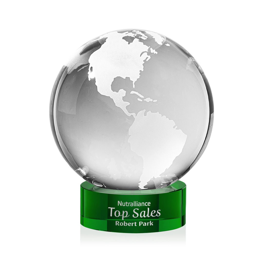 Globe Award on Stanrich Base - Green 2