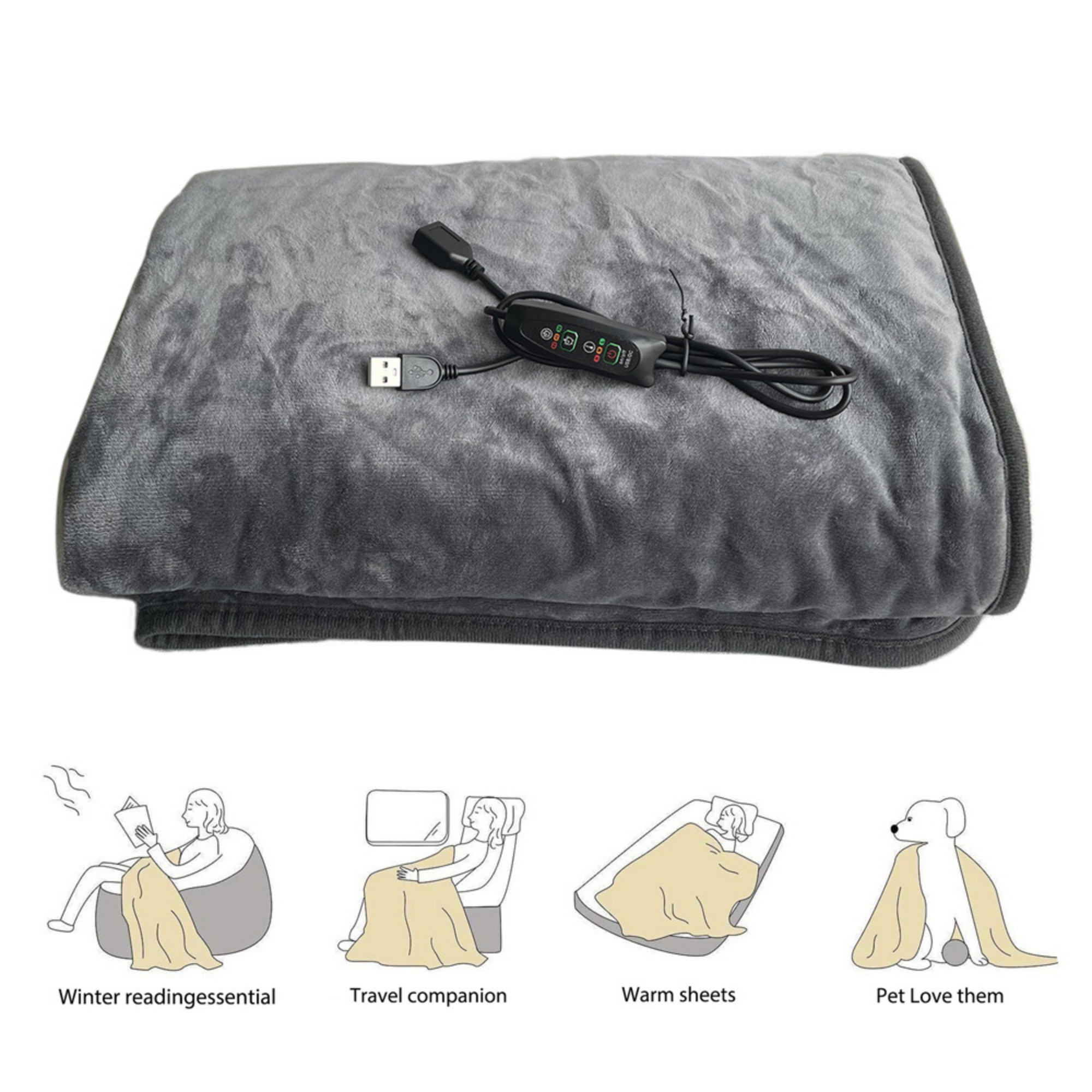 3-Temperature Heating Shawl Blanket 6