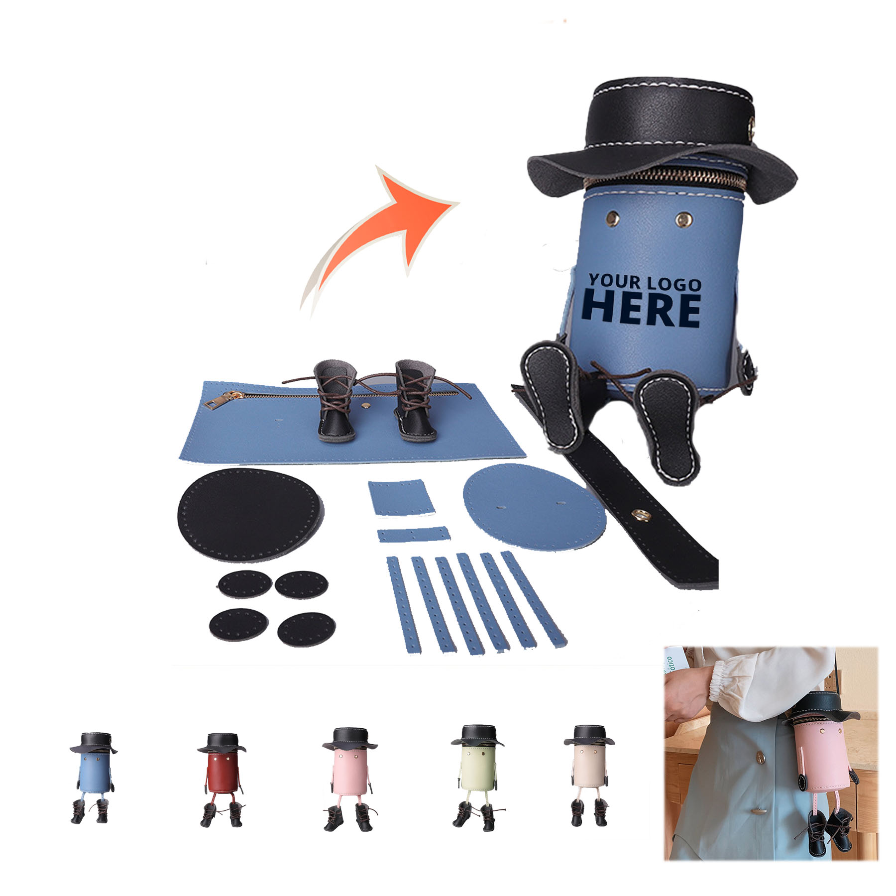 DIY PU Leather Shoulder Bag Making Set 1