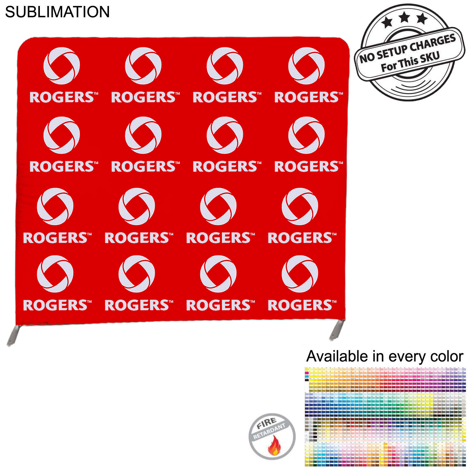 Conference Package, 10' EuroFit Tension Fabric Wall Display and Rectangular SEG Counter Kit 19