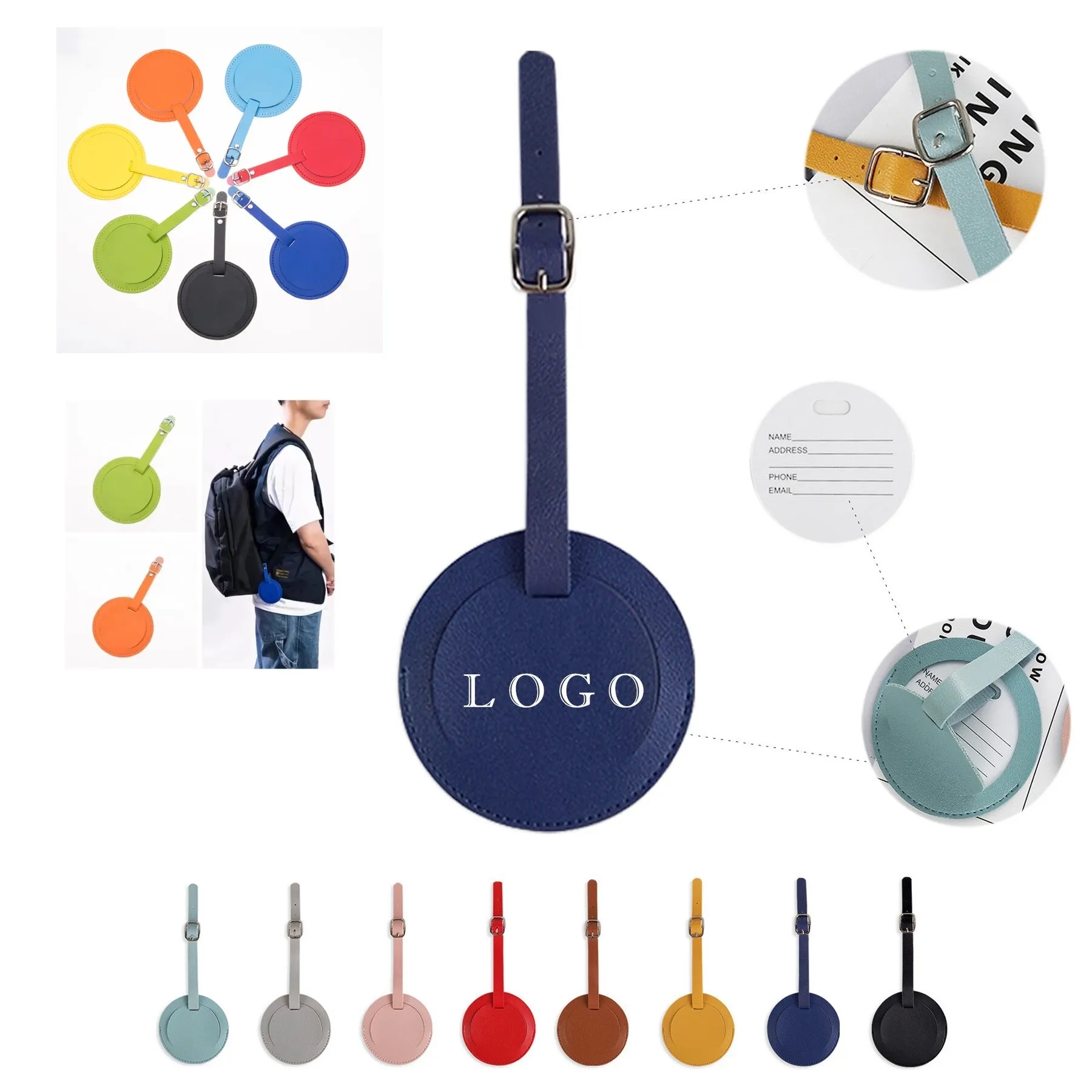 Faux Leather Luggage Tag 7