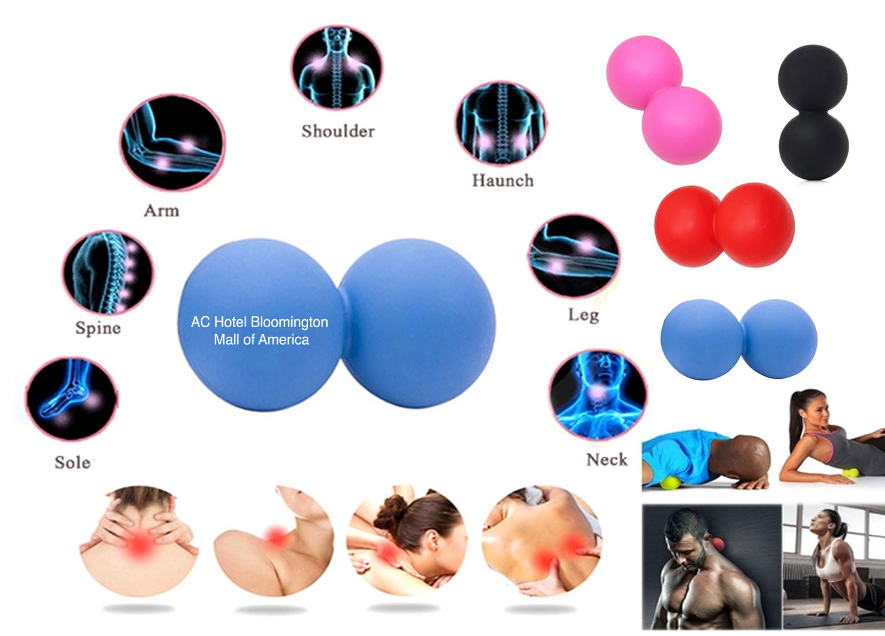 iBank ® Exercise Double Massage Ball 3
