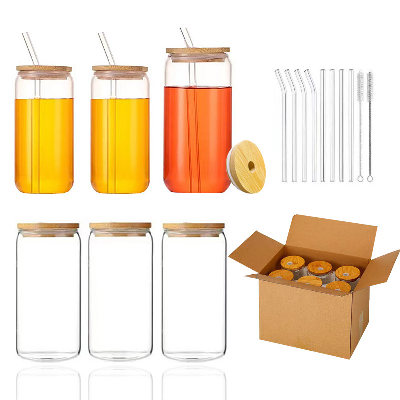 Glass Tumbler with Straw 2