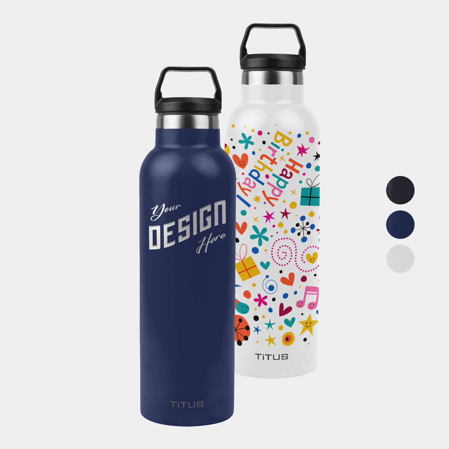 Premium 25 oz TiTUS® Double Wall Stainless Steel Insulated Water Bottle 3