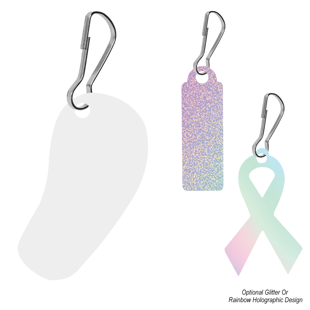 Acrylic Zipper Pull - Custom Shape 4" 3
