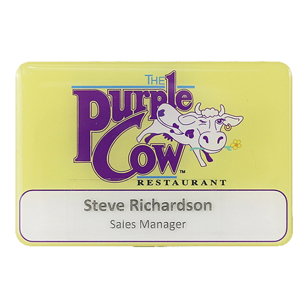 Magnetic Promo / Button / Name Badge with custom shape from 5.1 - 6 Sq. In. 5