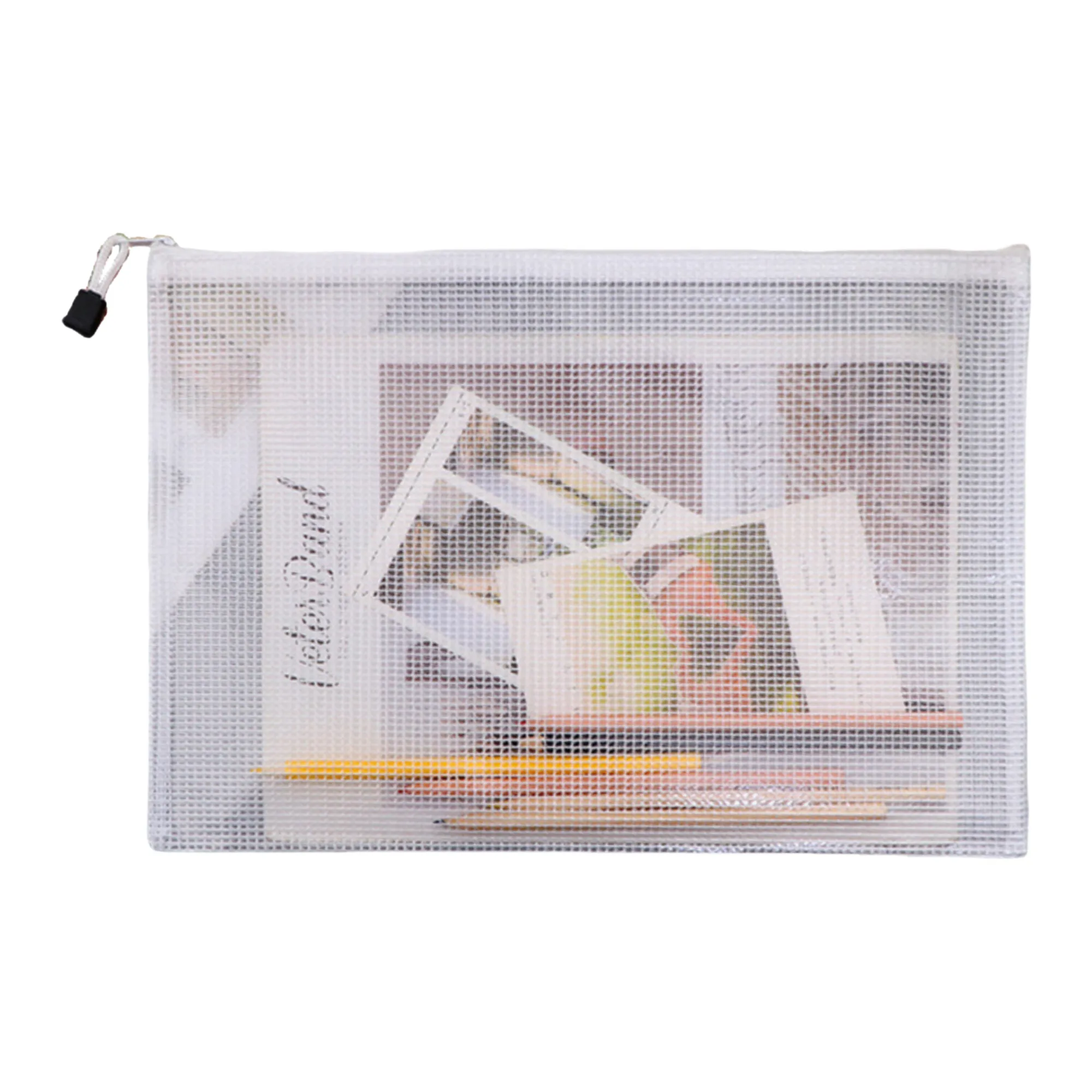 A4 Transparent Mesh Zipper Document Bag 6