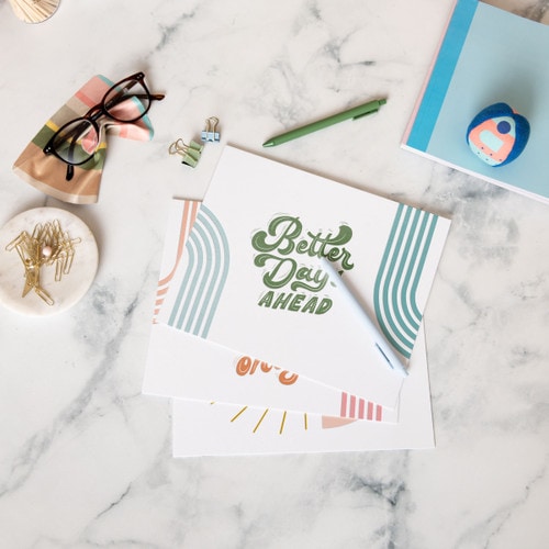 FLAT LETTERPRESS CARD - 8 X 10 2