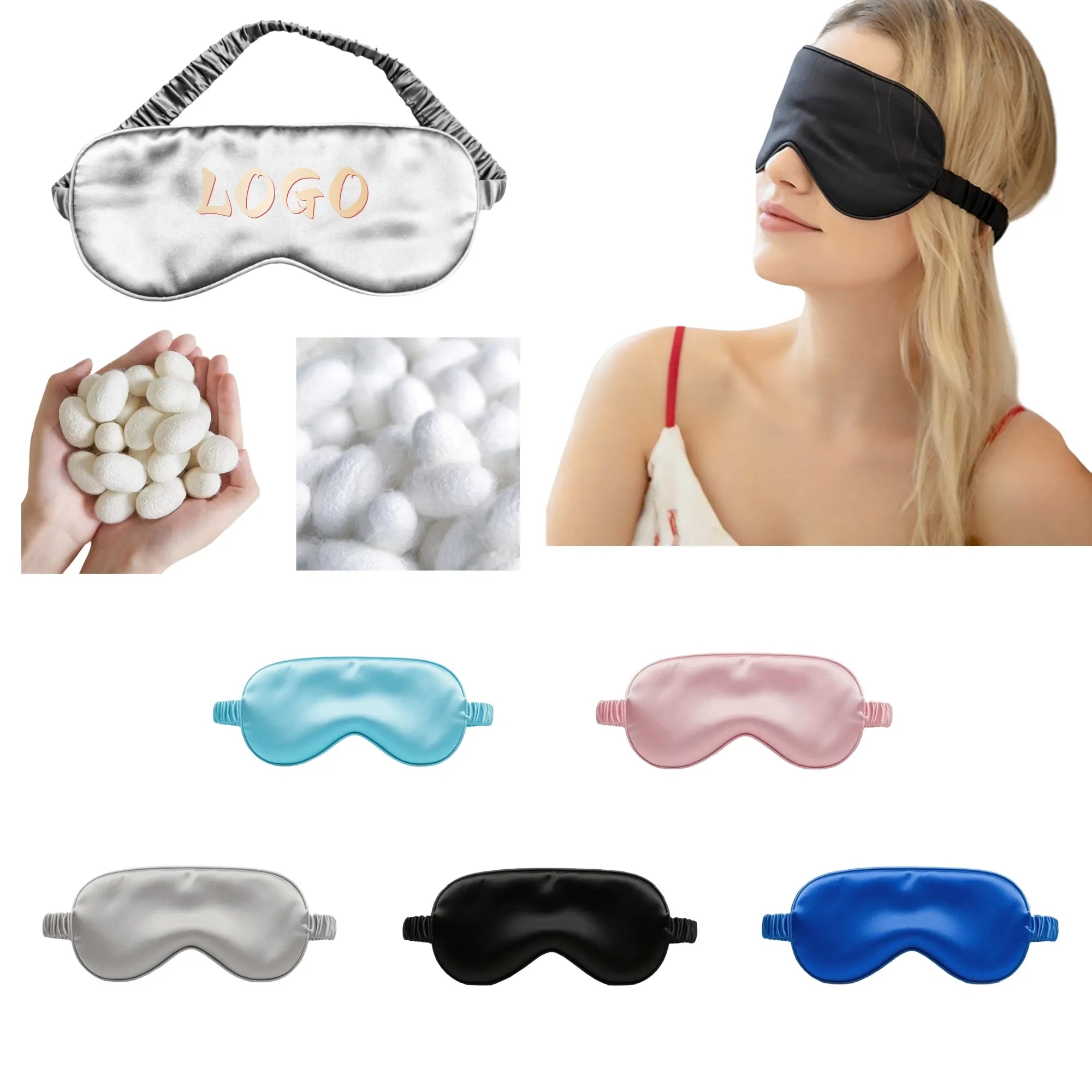 Luxurious Embroidered Silk Eye Masks 4