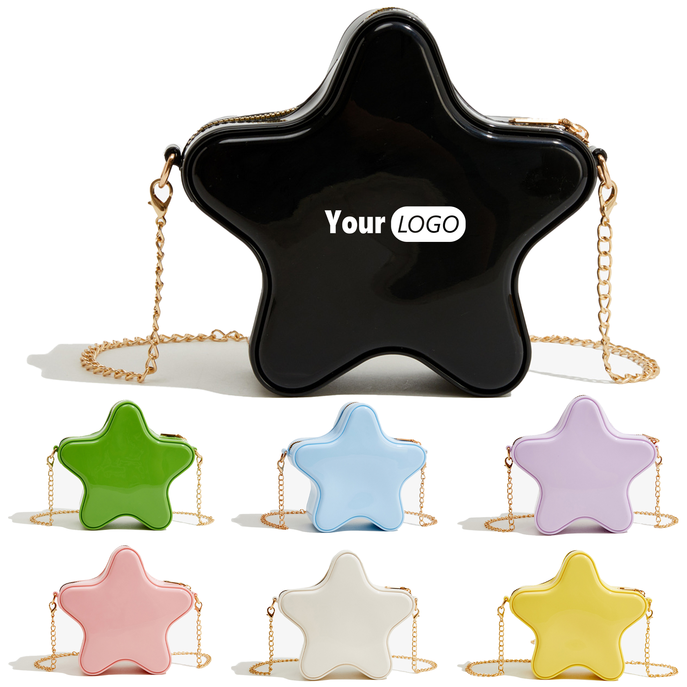 Pvc Mini Solid Color Star Handbag 6