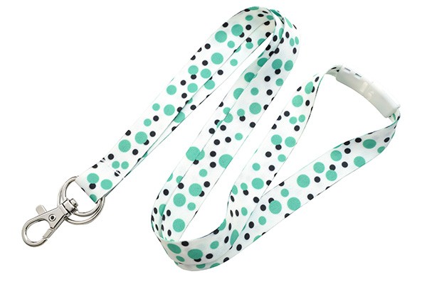 5/8" Polka Dotted Pre-Printed Dye Sublimated Lanyard 1