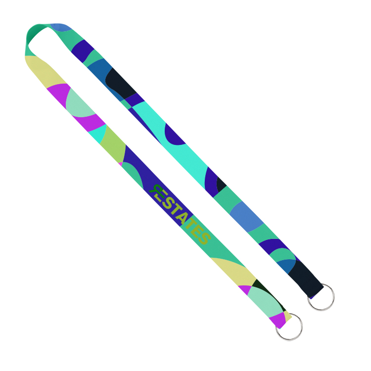 3/4" Sublimated Dual-Sided Lanyard with Double Clips 4