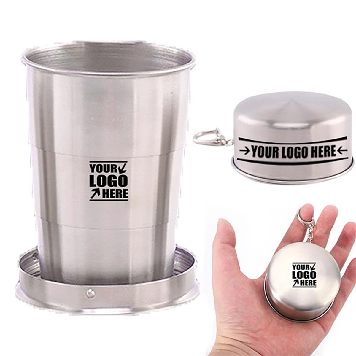Stainless Steel Portable Outdoor Camping Collapsible Cup 2