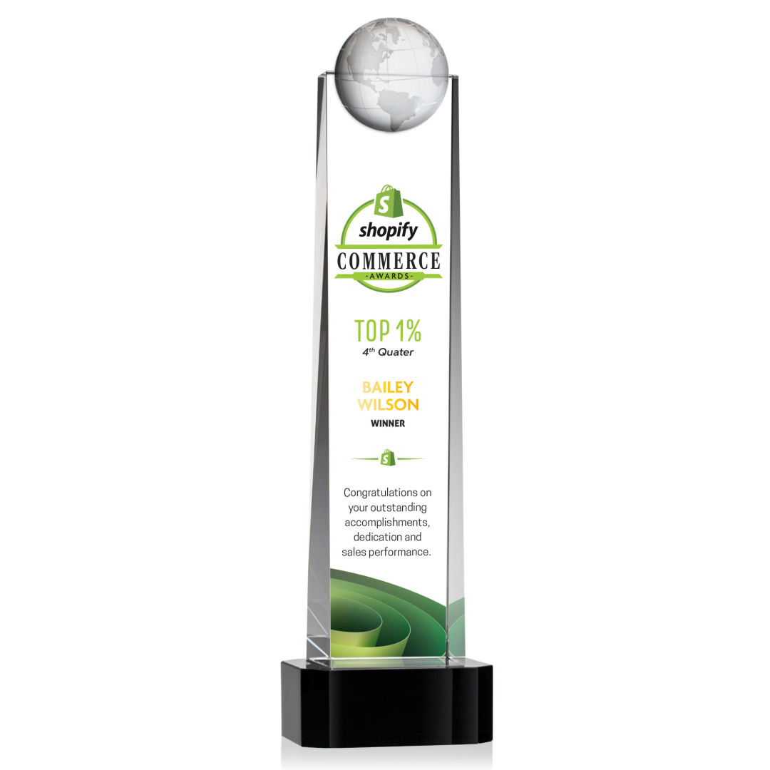 Sherbourne Globe VividPrint™ Award - Black 10