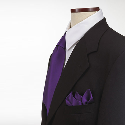 Purple Polyester Pocket Square 2