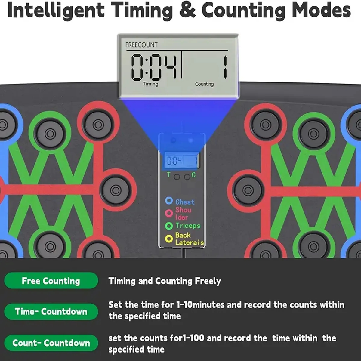 Foldable Push Up Board with with Time Count 4
