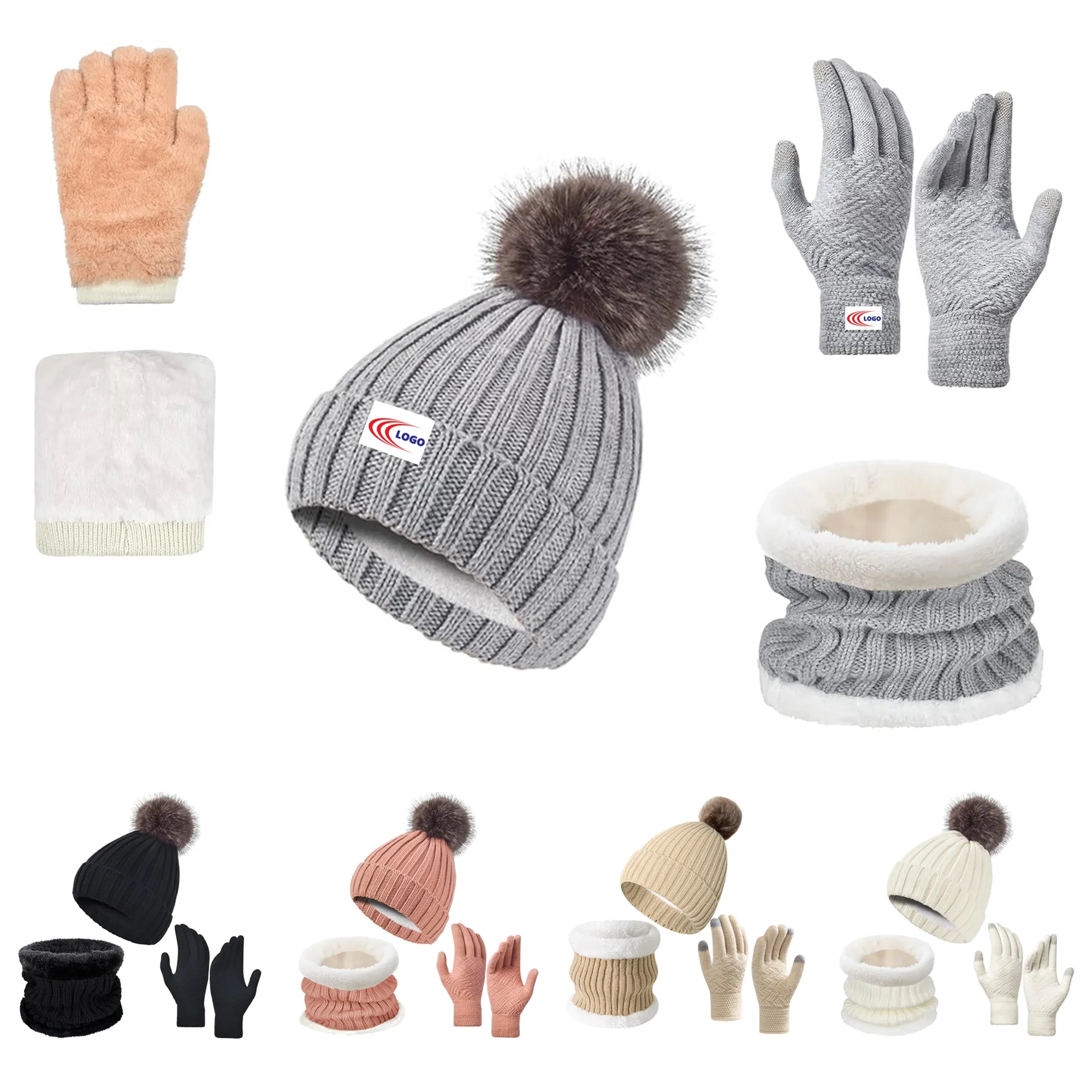 Winter Warmth Three-Piece Set MOQ 50sets 10