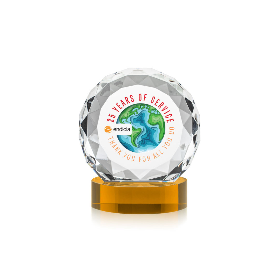 Seville VividPrint™ Award on Alberton Base - Amber 3