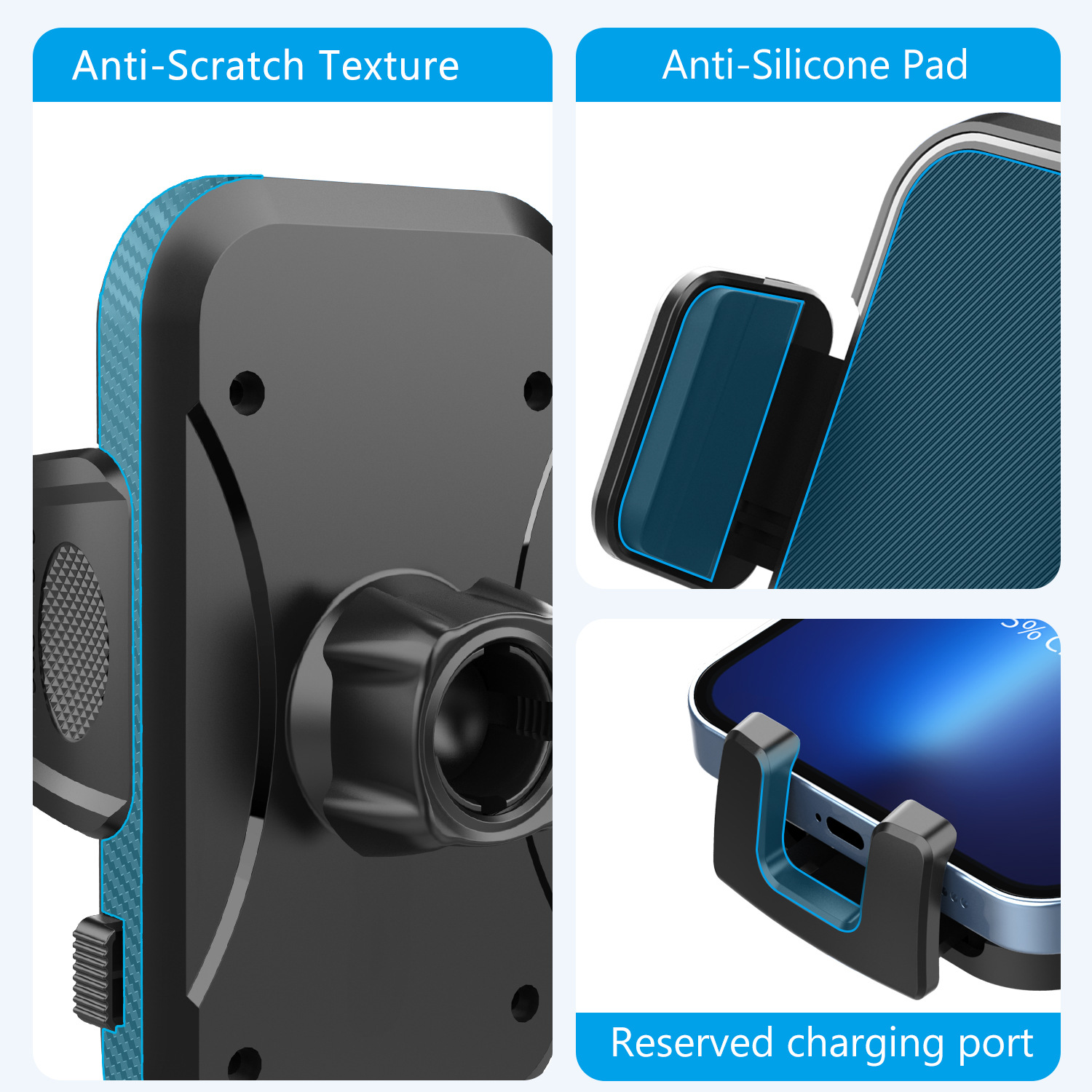 Adjustable Car Phone Holder With Suction Mount 6