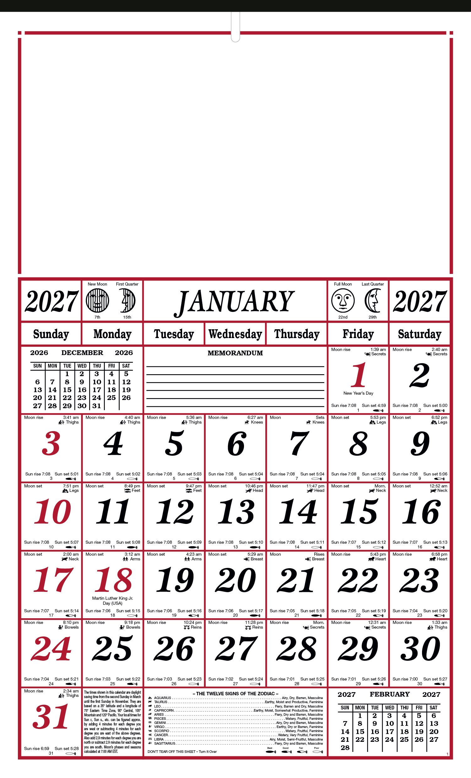 Skinner & Kennedy® 7-Sheet Almanac 8