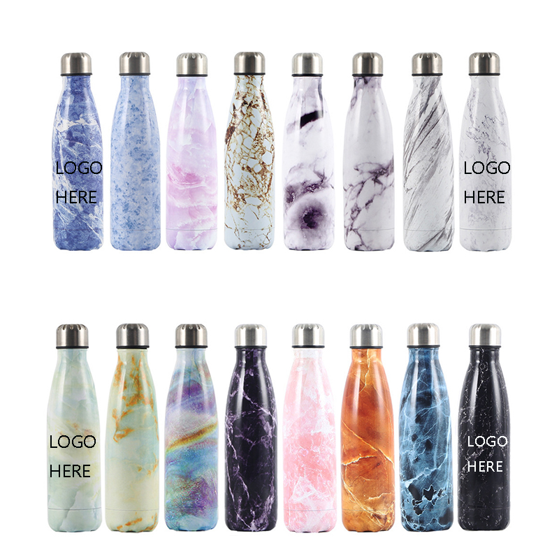 17Oz Marble Insulated Sports Water Bottles Flasks 6