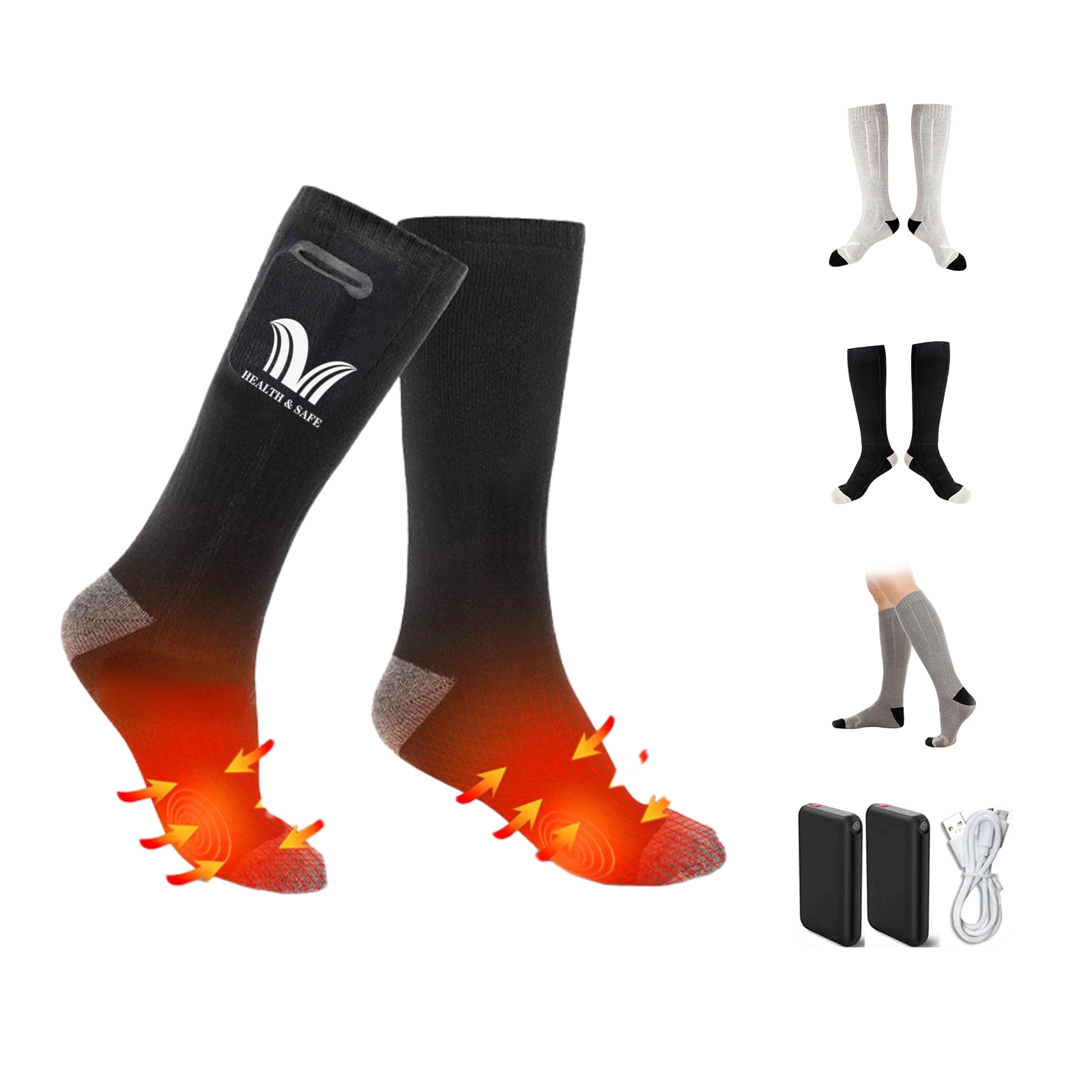 Electric Rechargeable Battery Heated Socks 2